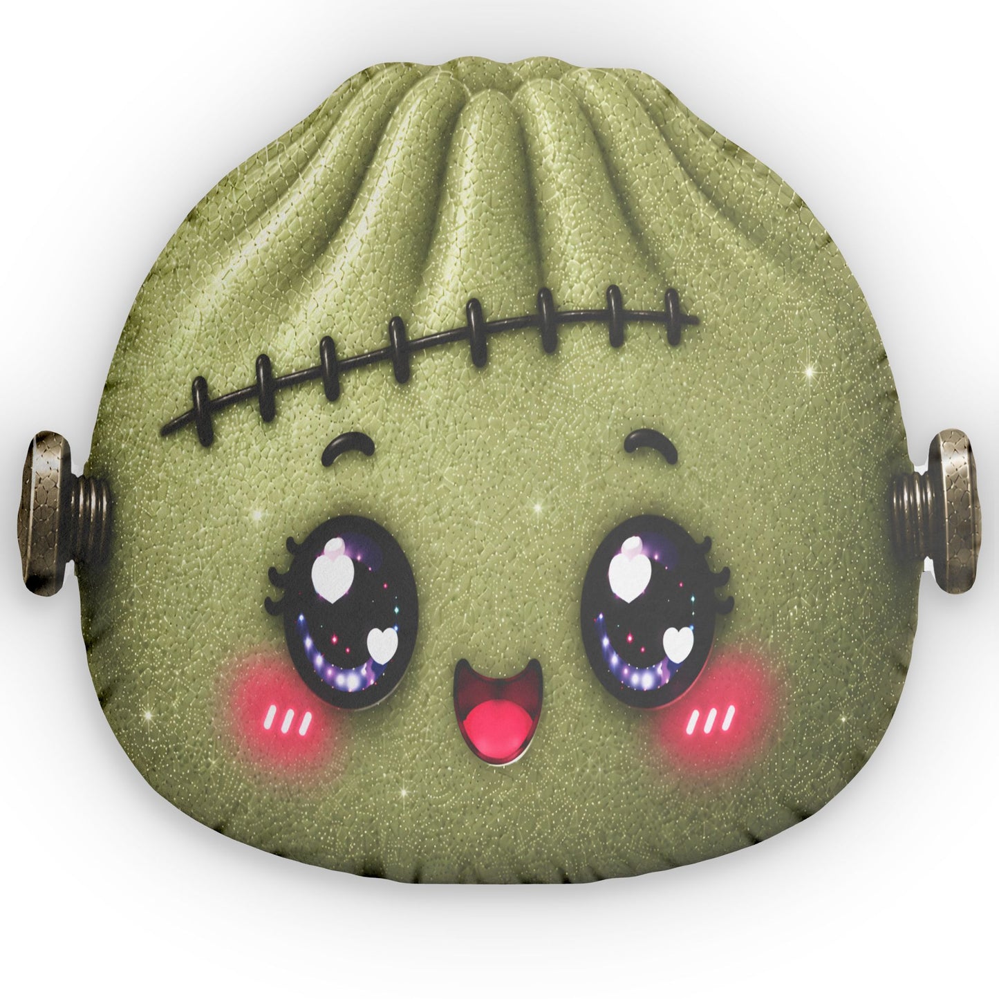 Kawaii Frankenstein Plush Pillow — Cute Monster Custom Shaped Pillow