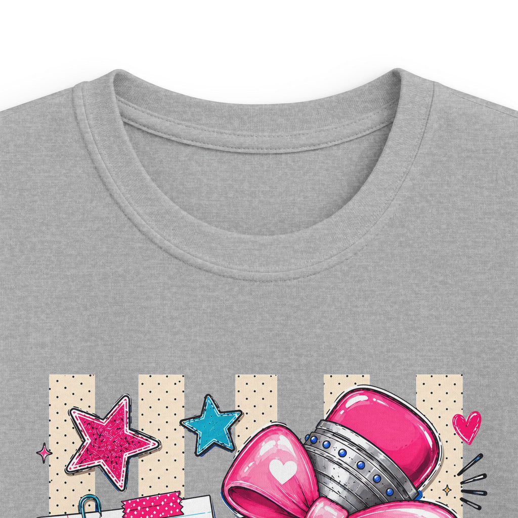 Pre-K Kids T-Shirt — Cute Pink Microphone & Pencil Back-to-School Tee