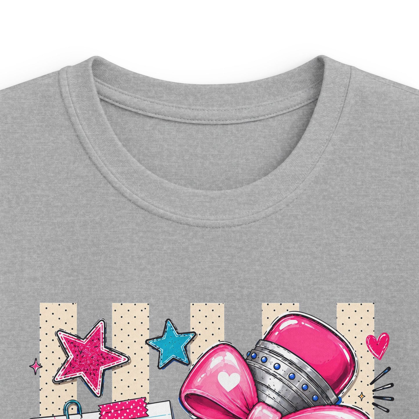Pre-K Kids T-Shirt — Cute Pink Microphone & Pencil Back-to-School Tee