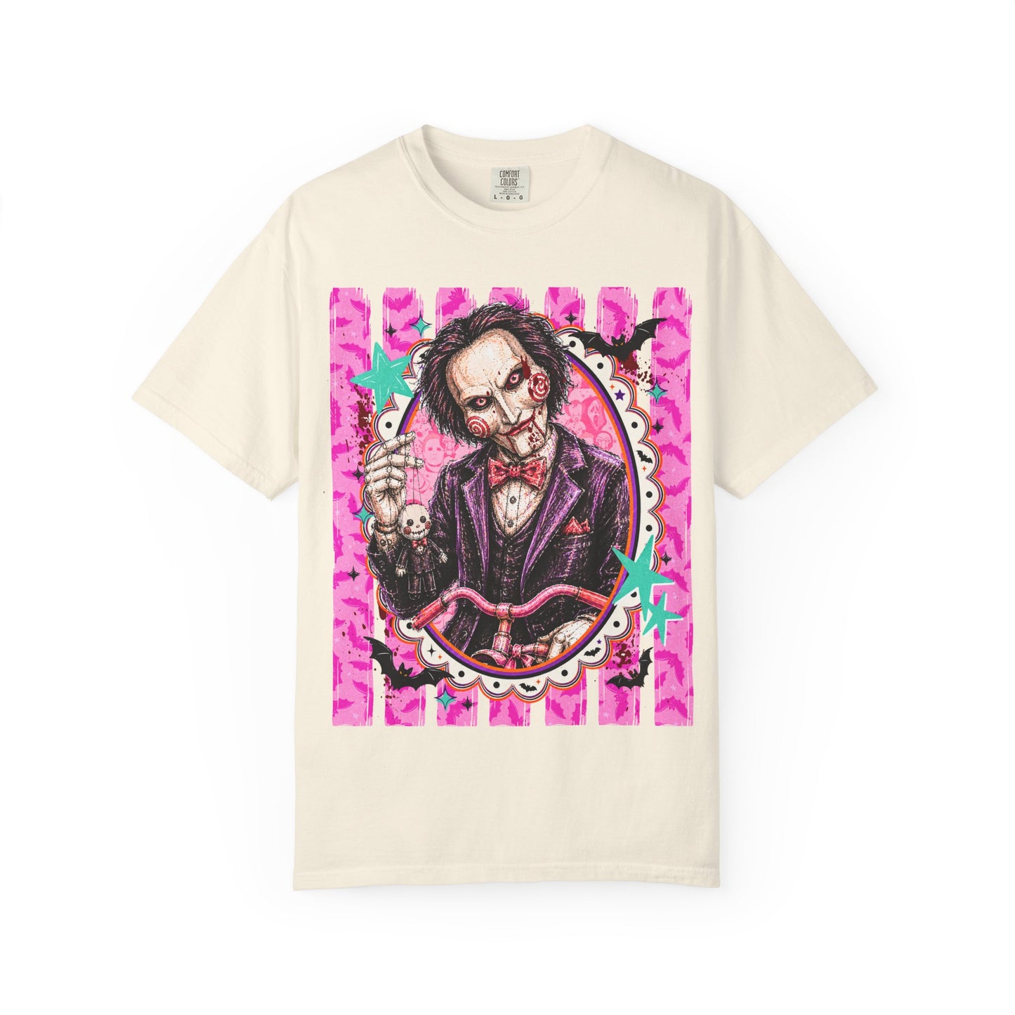 Horror Puppet Portrait T-Shirt — Creepy Ventriloquist Doll Art Tee