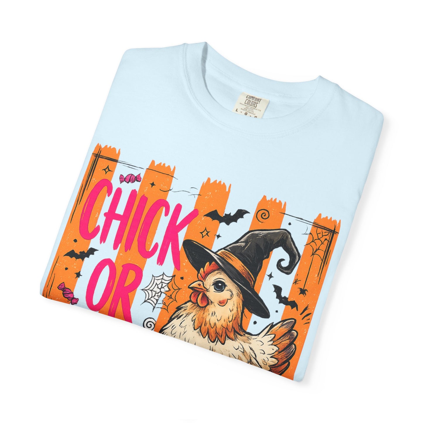 Halloween Chick T-Shirt – "Chick or Treat" Witch Chicken Pumpkin Tee