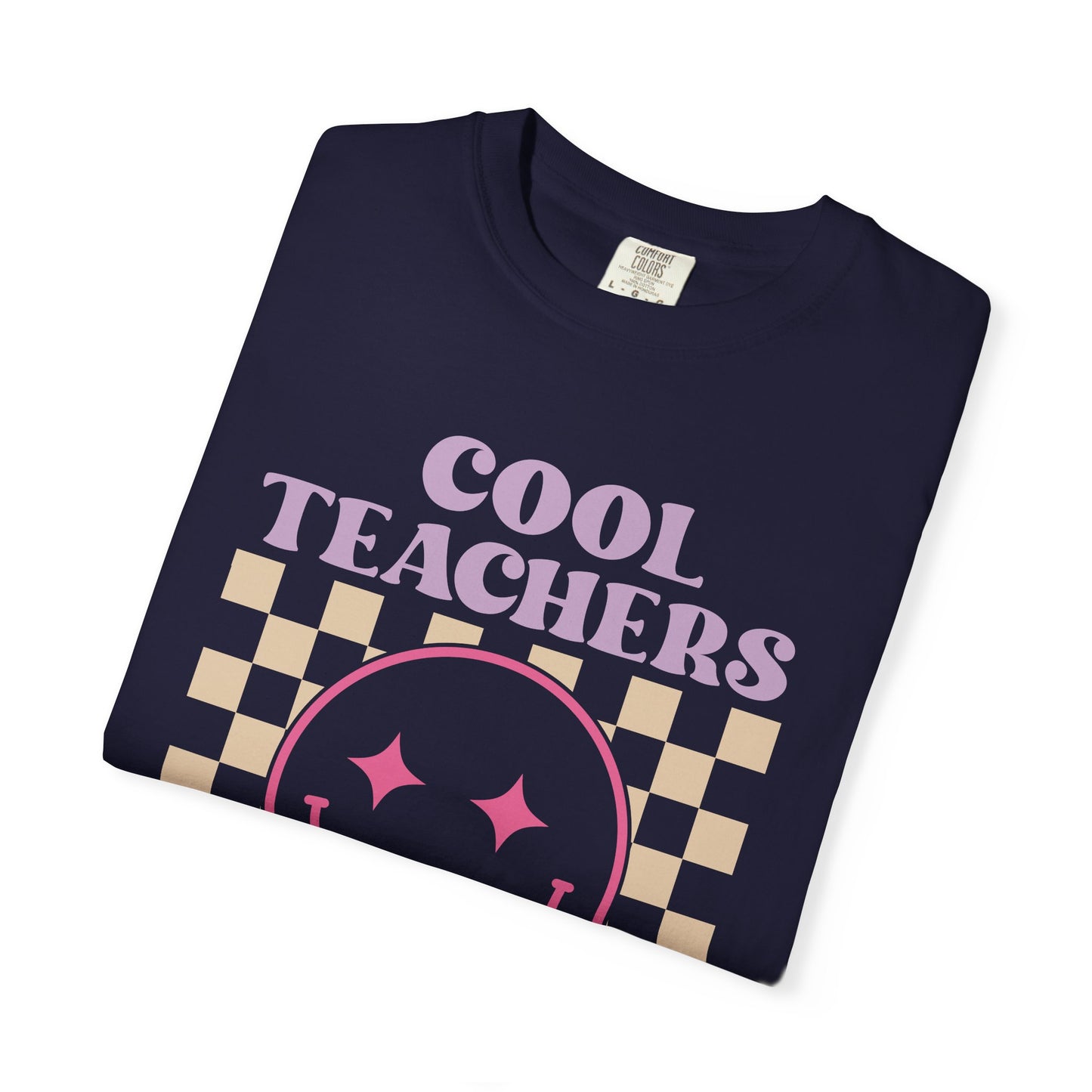 Cool Teachers Club T-Shirt — Retro Checkerboard Smiley Teacher Tee