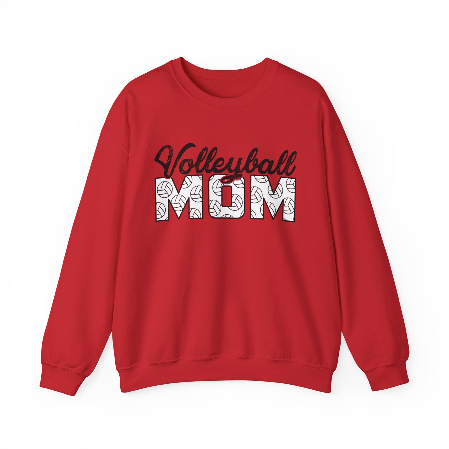 Volleyball Mom Crewneck Sweatshirt – Script & Pattern Sports Mom Pullover