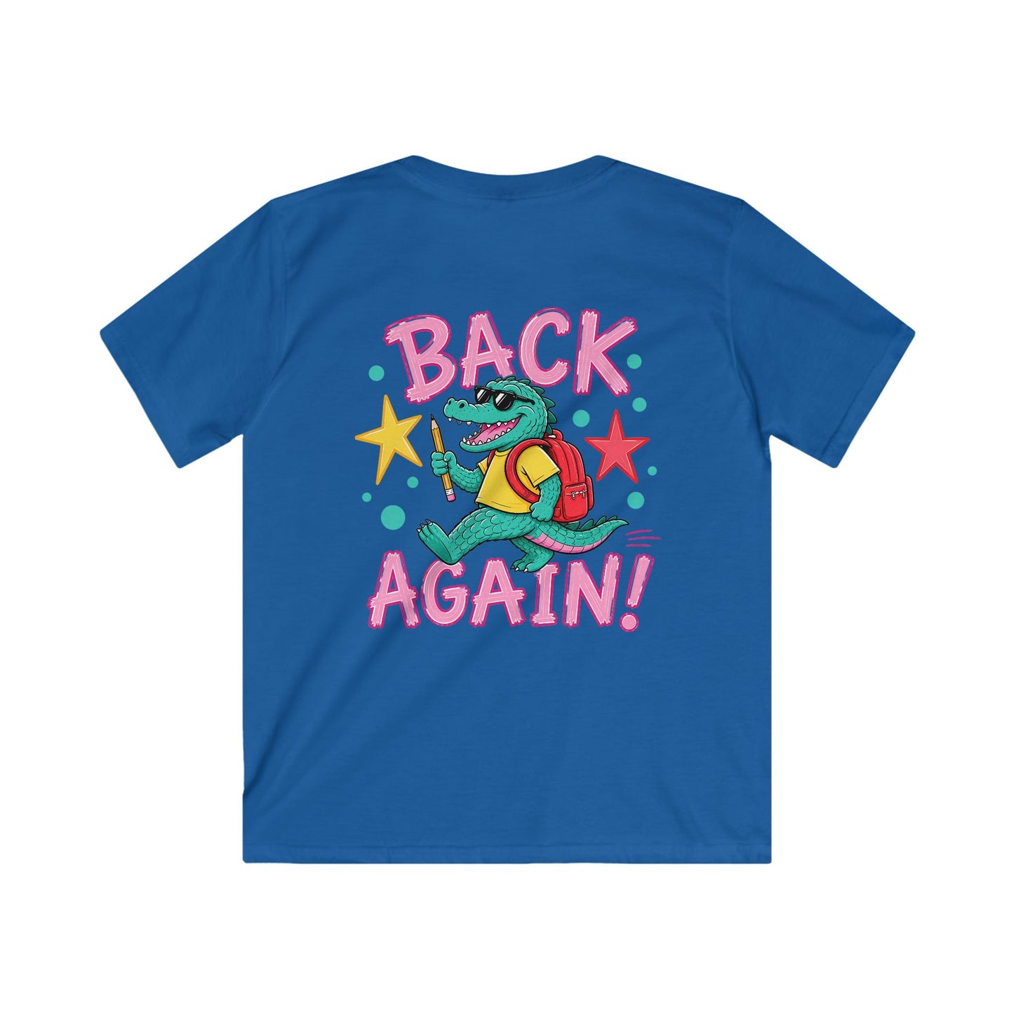 Kids Tee — "Guess Who's Back / Back Again" Crocodile School Return Shirt