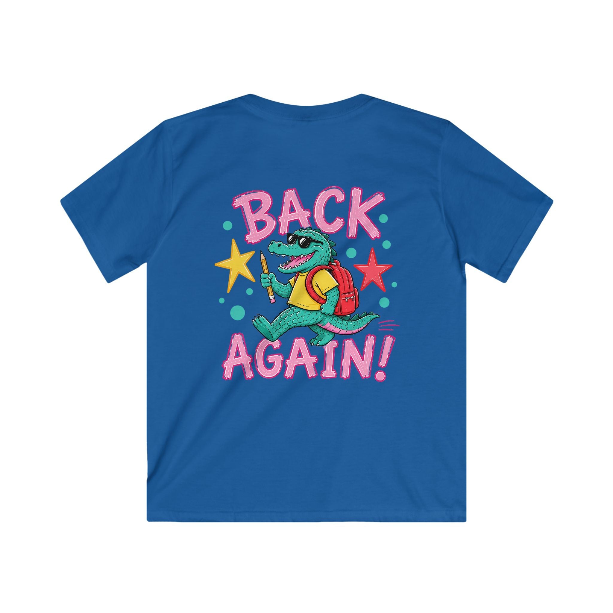 Kids Tee — "Guess Who's Back / Back Again" Crocodile School Return Shirt