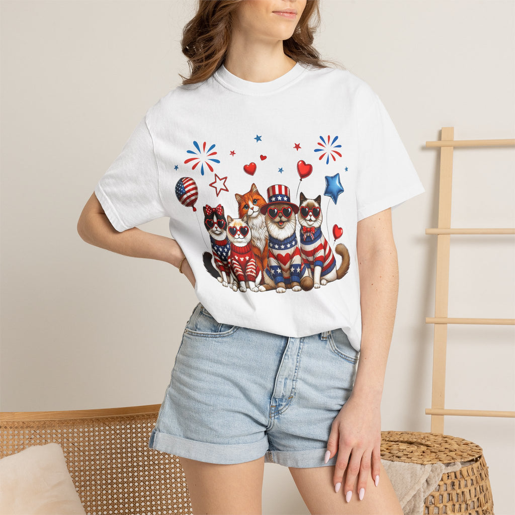 Patriotic Cats 4th of July T-Shirt