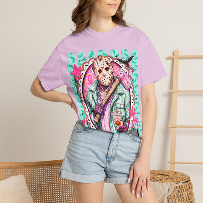 Hockey Mask Horror Graphic T-Shirt