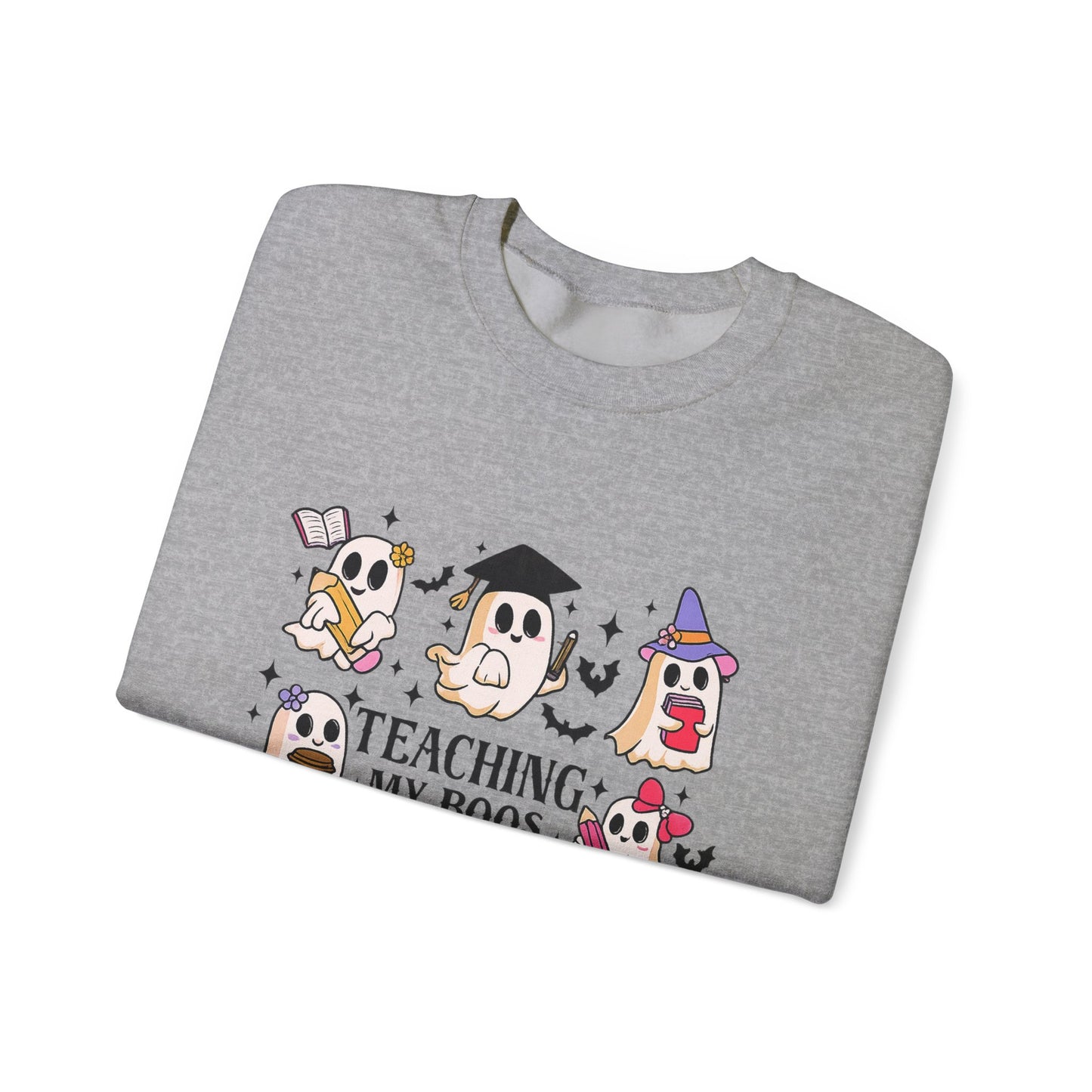 Teacher Halloween Sweatshirt - "Teaching My Boos" Cute Ghosts Crewneck