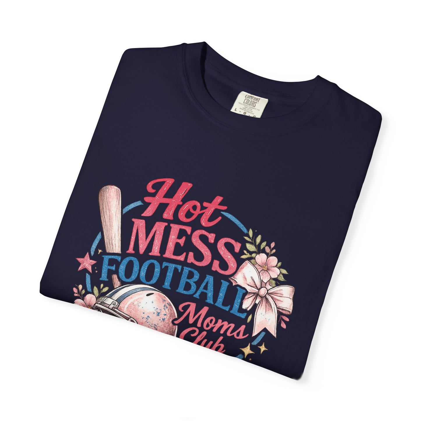 Hot Mess Football Moms Club T-Shirt
