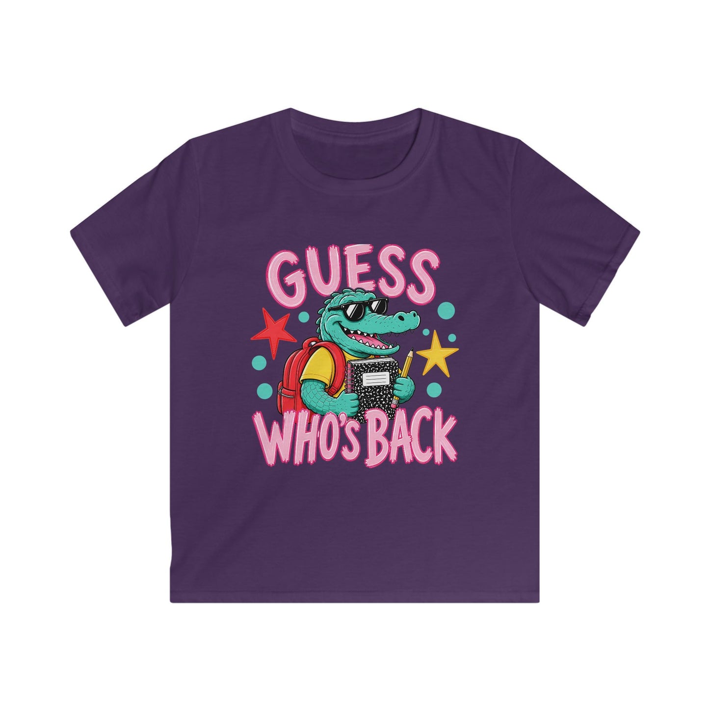 Kids Tee — "Guess Who's Back / Back Again" Crocodile School Return Shirt