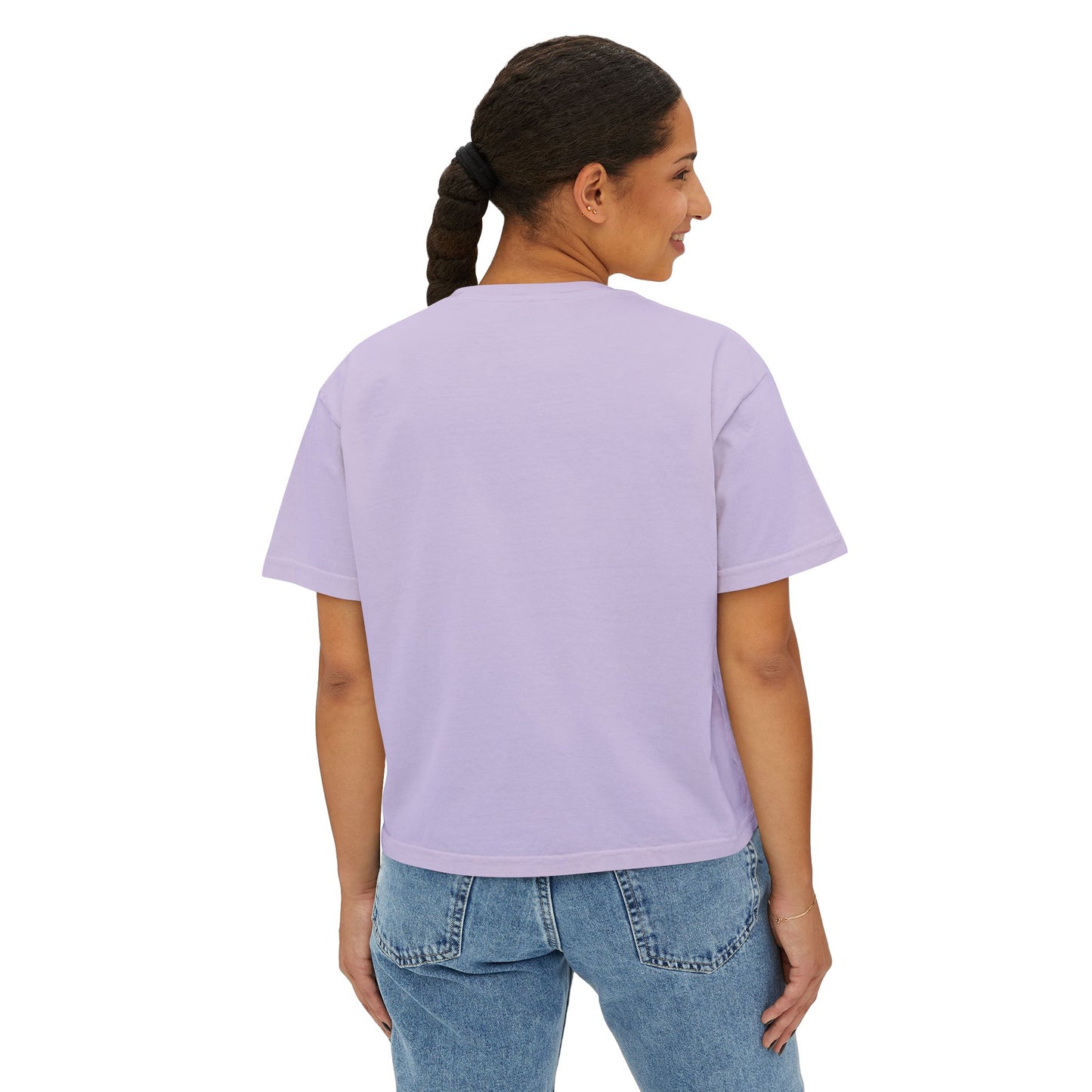 Dolly Collage Boxy Tee — Retro Cowgirl Pop Art Women’s T-Shirt