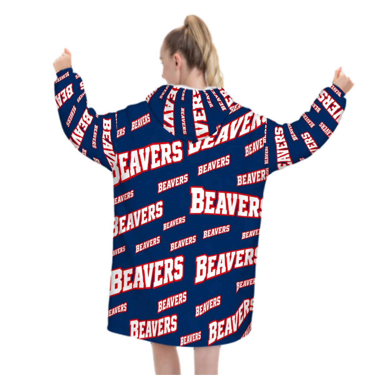 Adult Blanket Hoodie Beavers