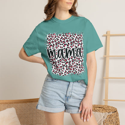 Pink Cheetah Mama Graphic T-Shirt