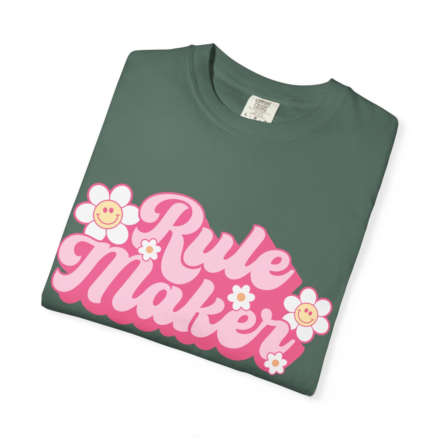 Rule Maker T-Shirt — Retro Floral Pink Graphic Tee