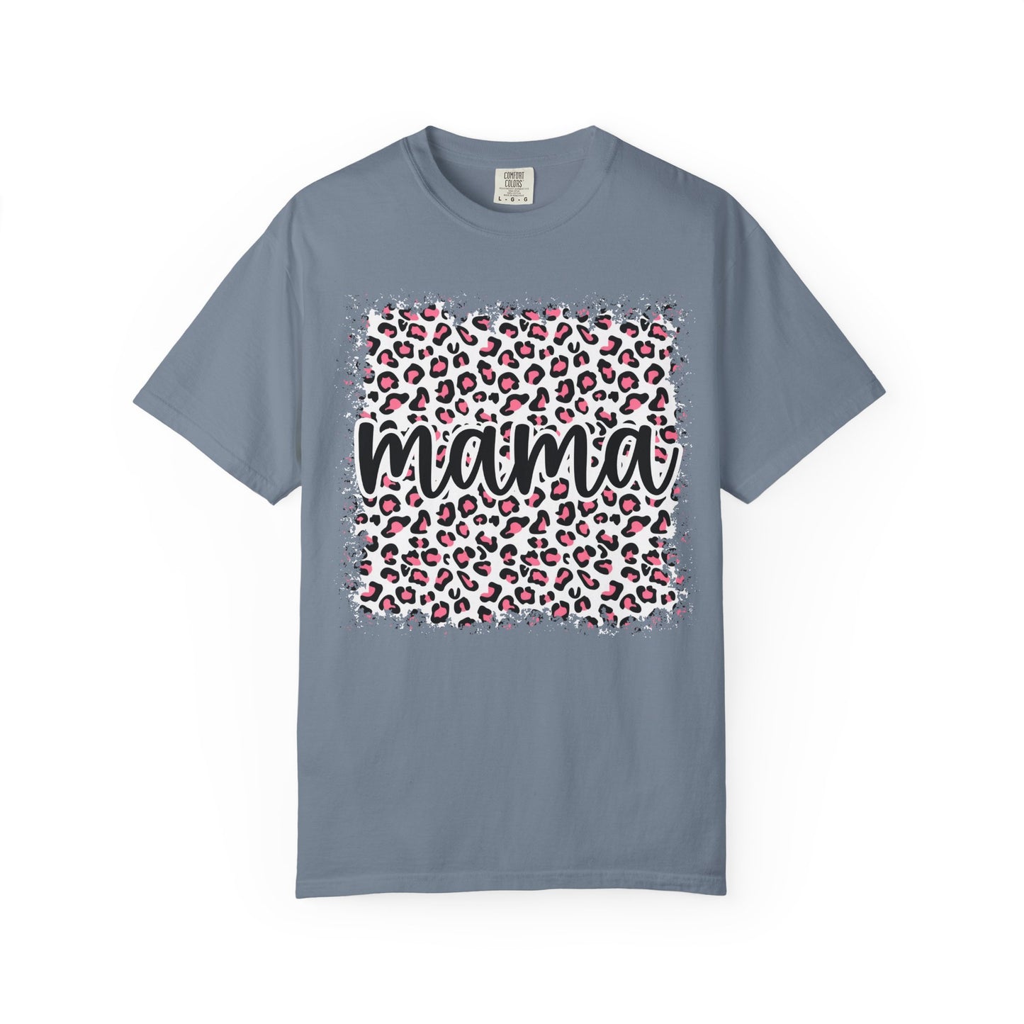 Mama Leopard Print T-Shirt – Floral Pink Cheetah Graphic Tee for Moms