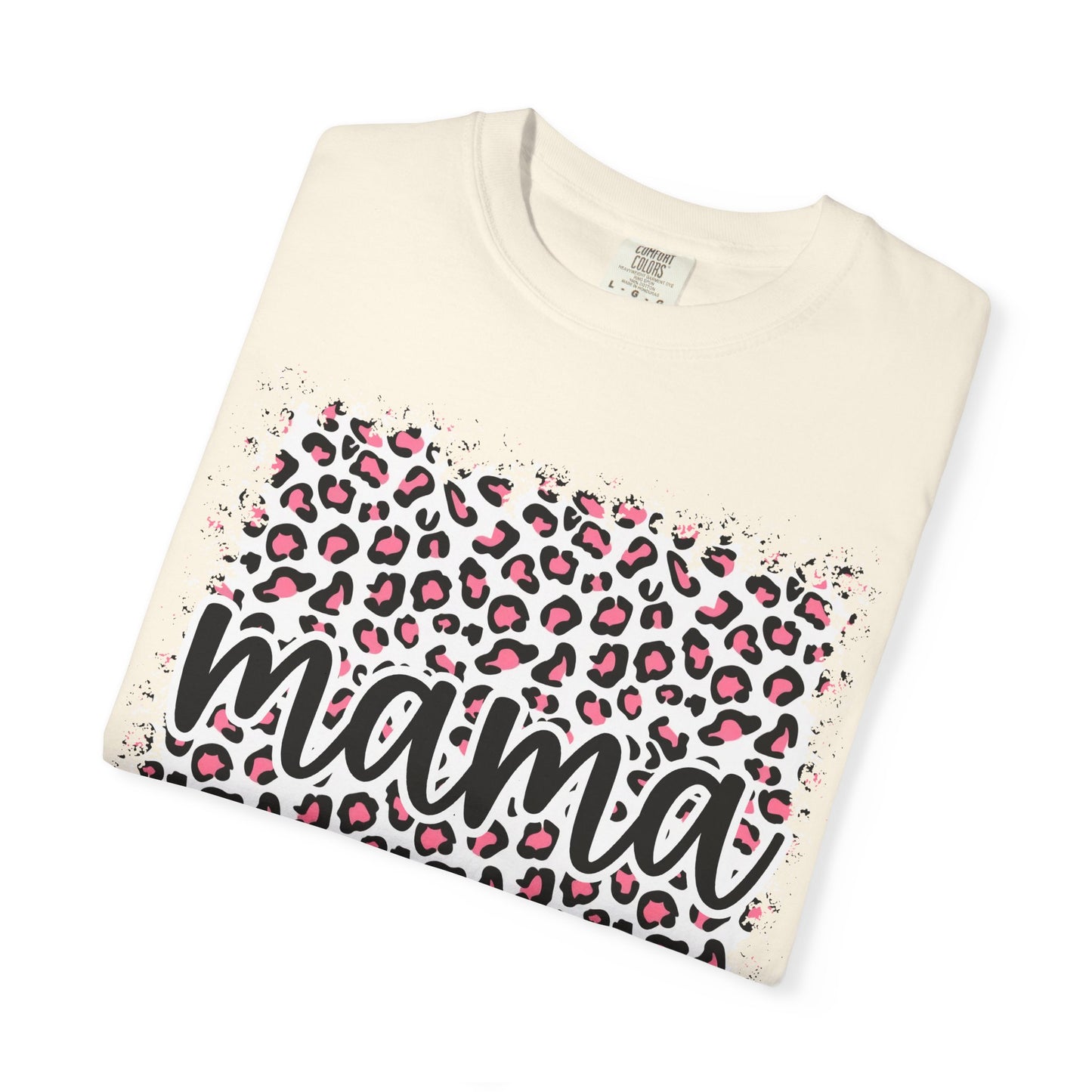 Mama Leopard Print T-Shirt – Floral Pink Cheetah Graphic Tee for Moms