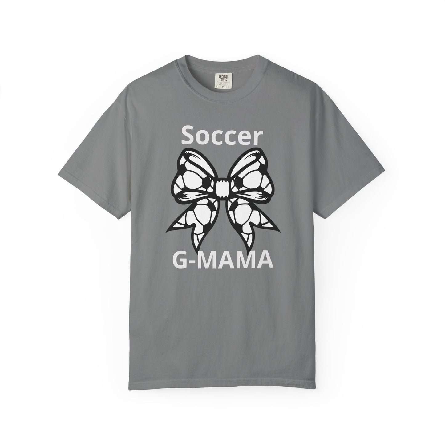 Butterfly Bow Graphic T-Shirt — 'Soccer Mama' Subtle Text