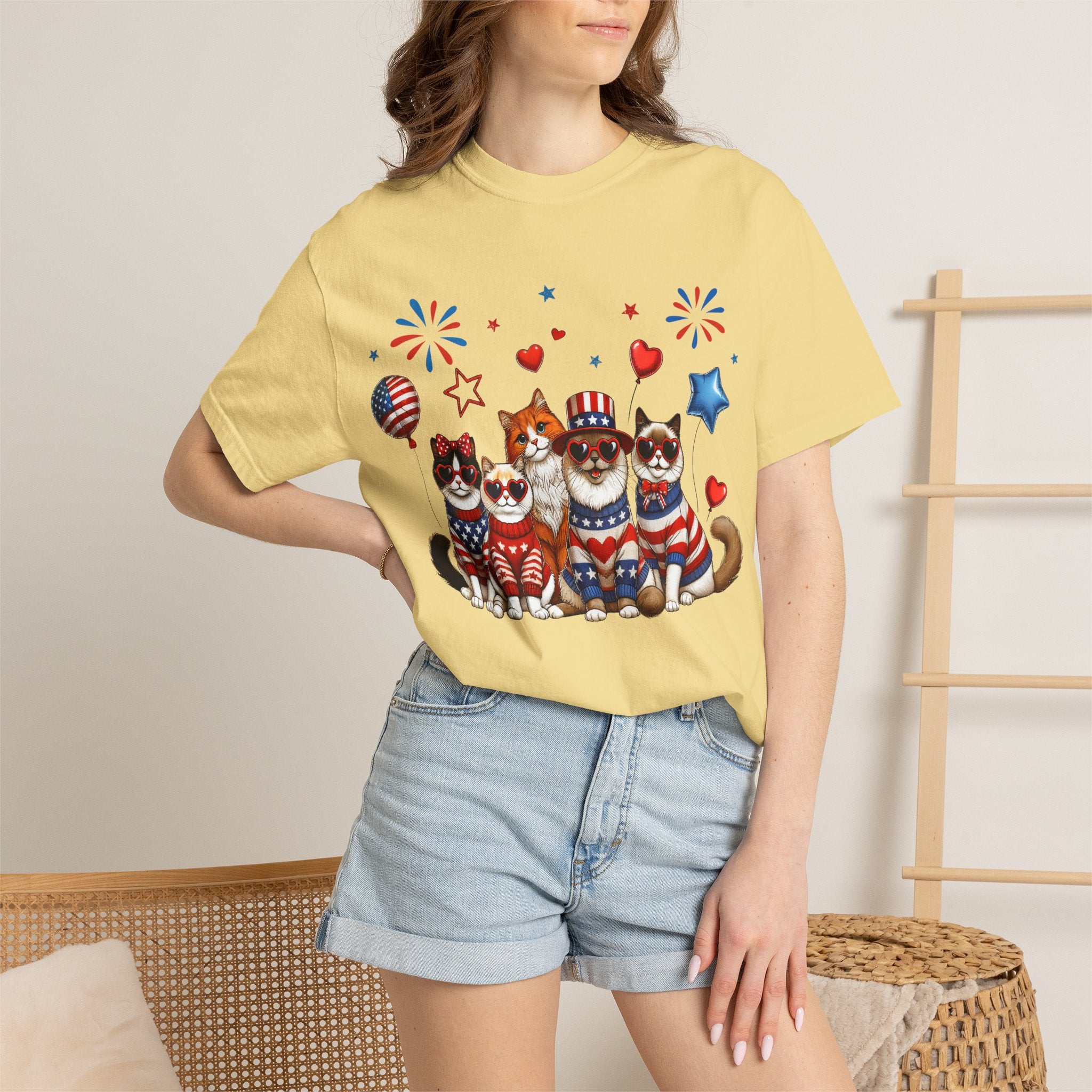 Patriotic Cats 4th of July T-Shirt