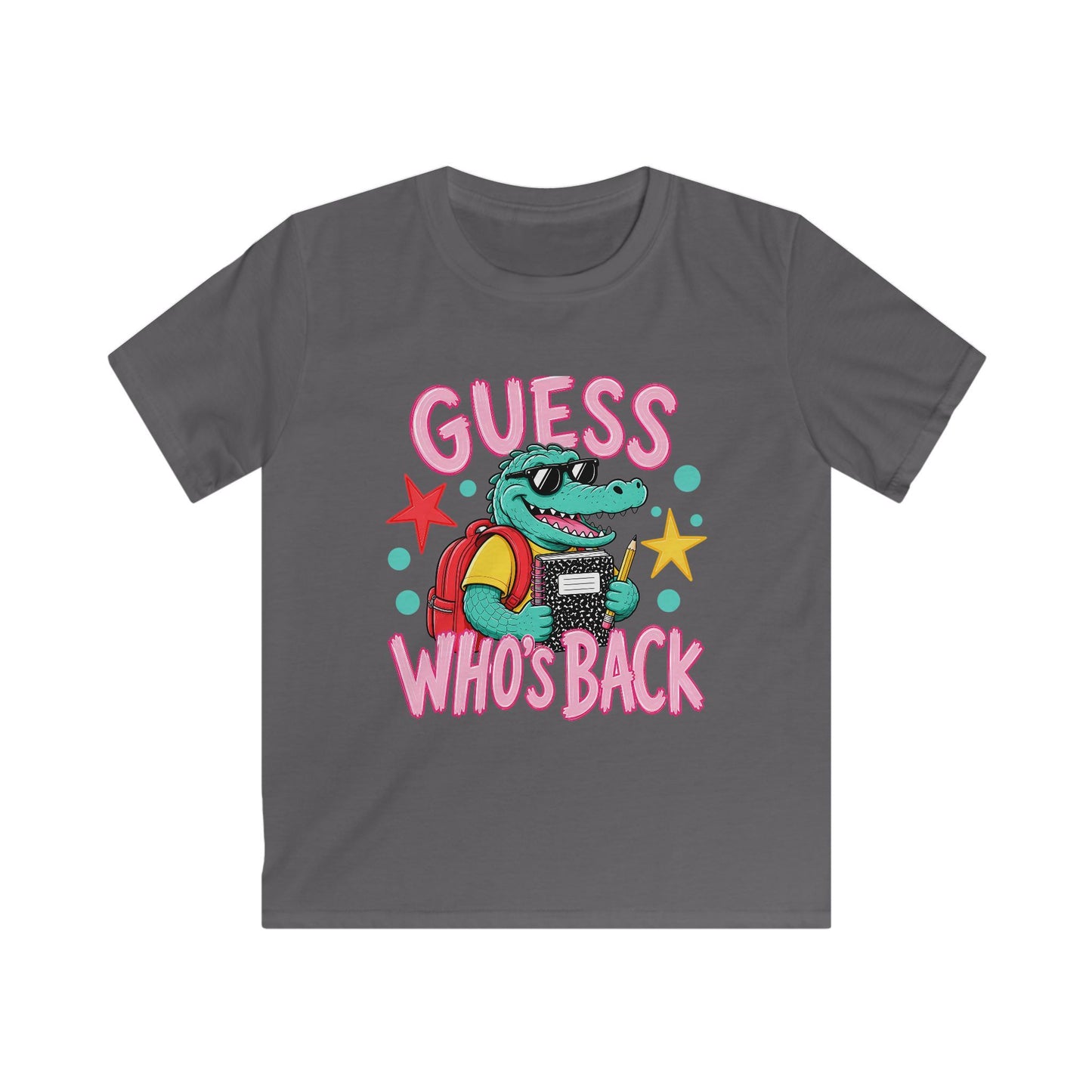 Kids Tee — "Guess Who's Back / Back Again" Crocodile School Return Shirt