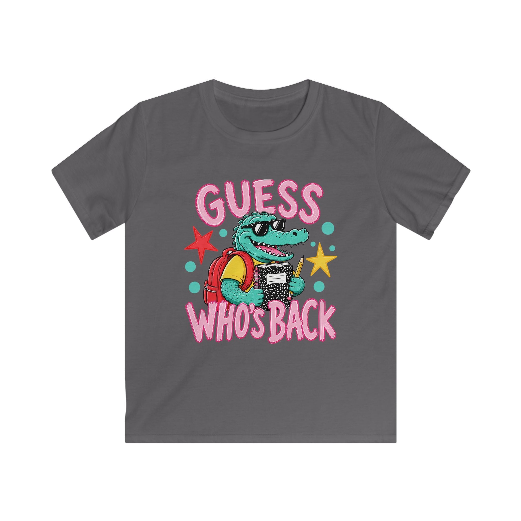 Kids Tee — "Guess Who's Back / Back Again" Crocodile School Return Shirt