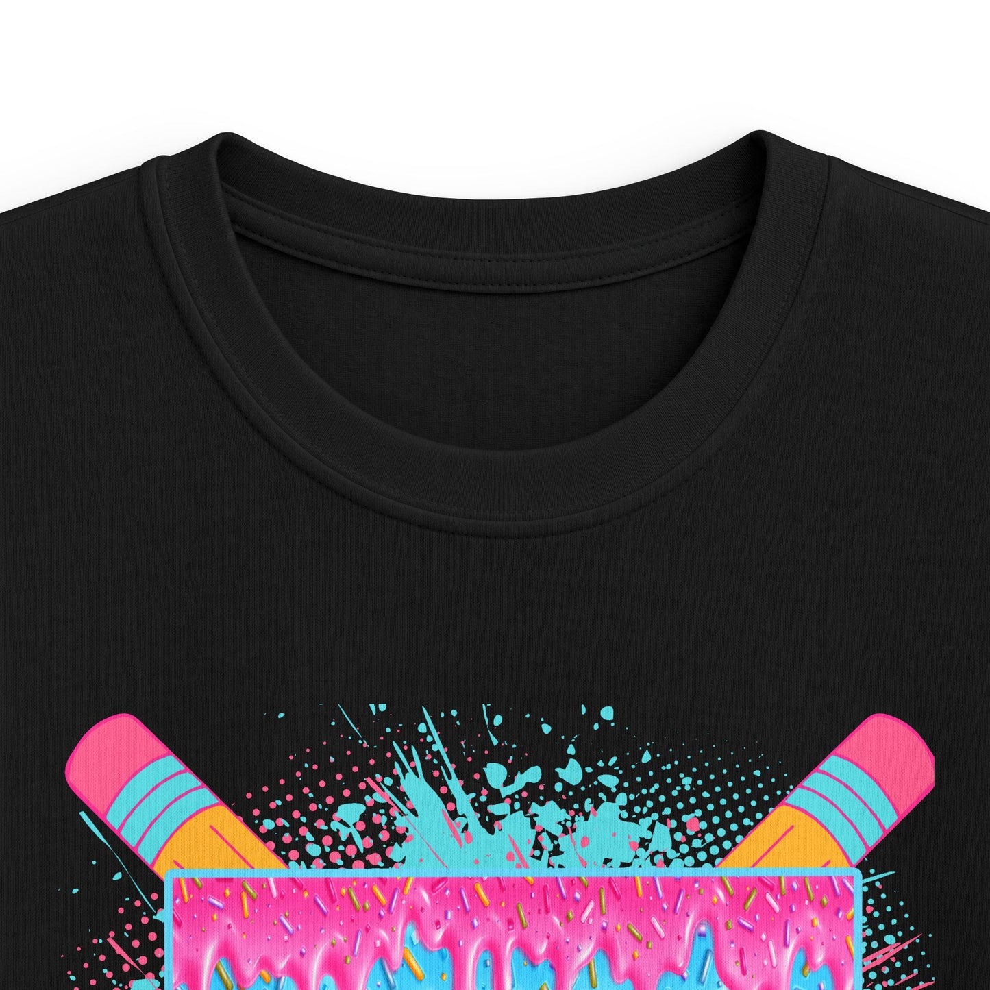 First Grade Drip Kids T-Shirt – Colorful Back-to-School Pencil Design