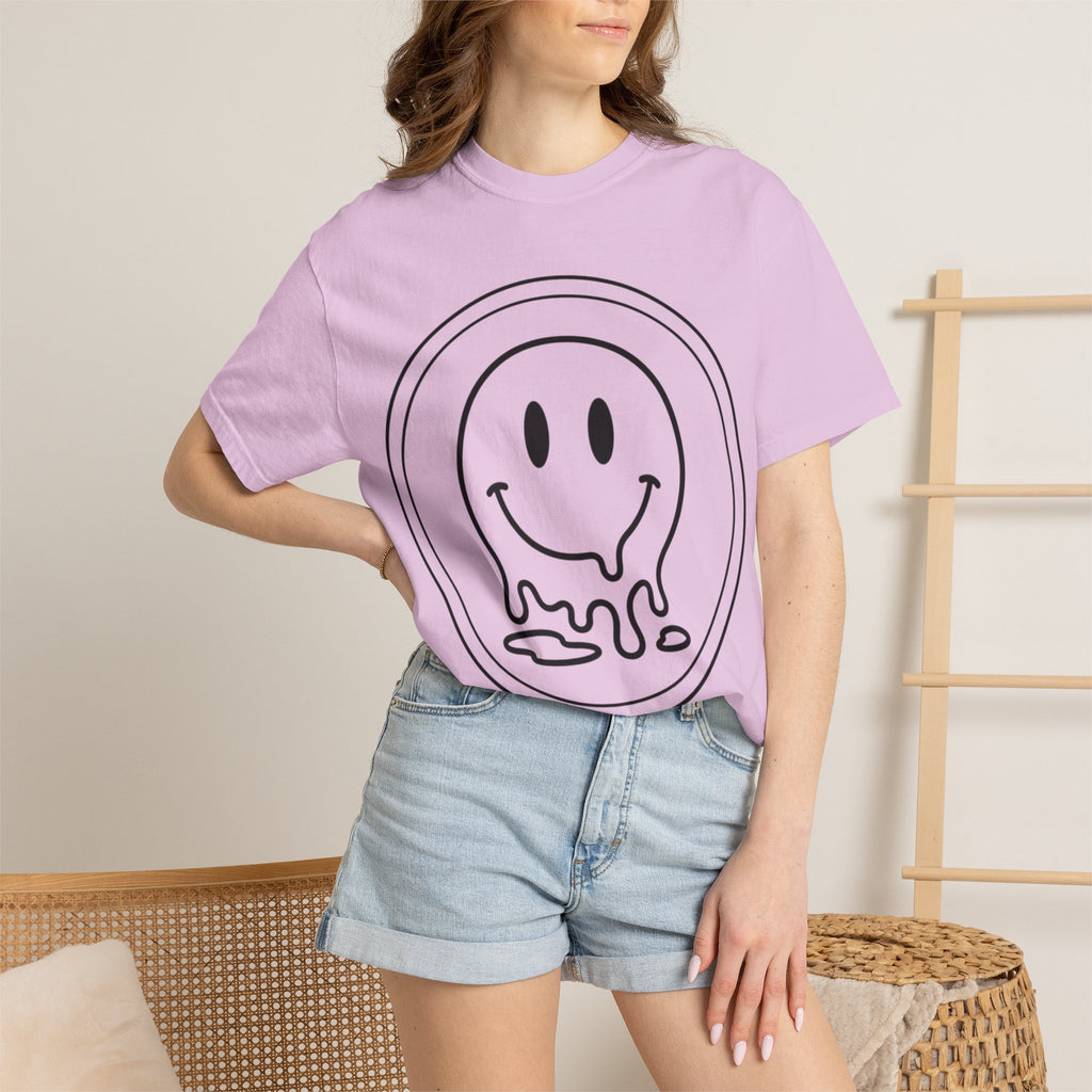 Smiley Melt T-Shirt — Dripping Smiley Graphic Tee