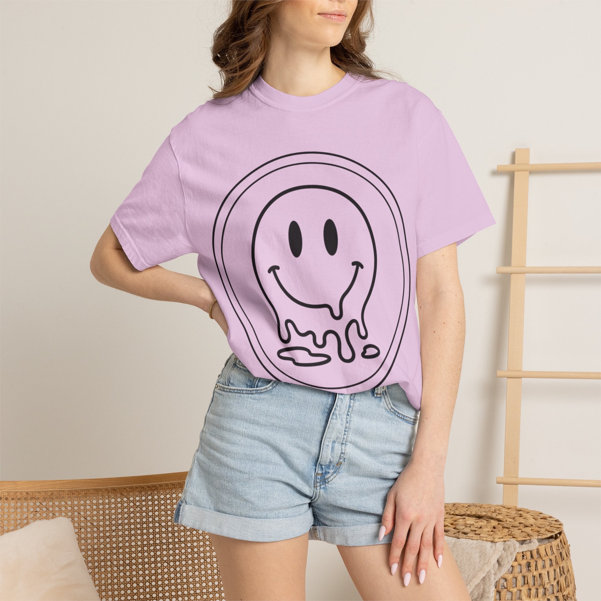 Smiley Melt T-Shirt — Dripping Smiley Graphic Tee