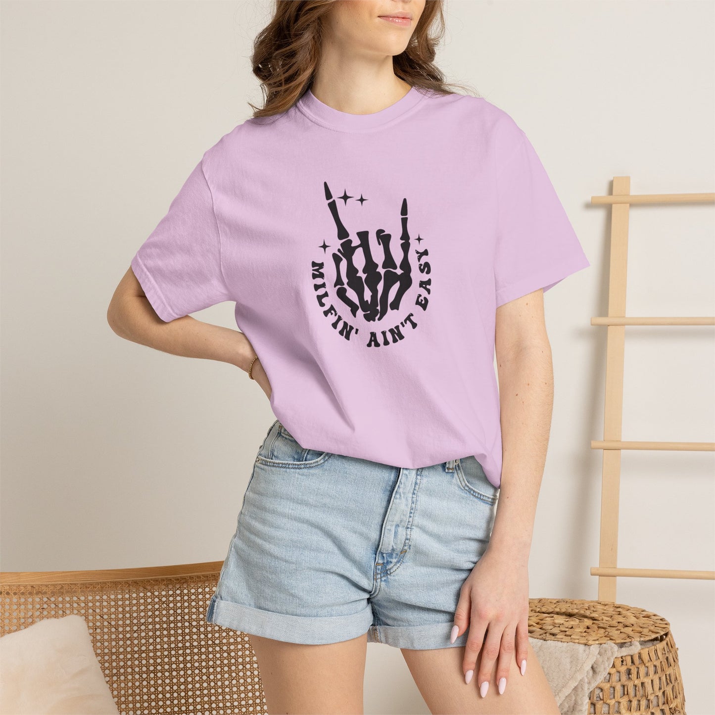 Skull Rock 'Milf'in Ain't Easy' Graphic T-Shirt
