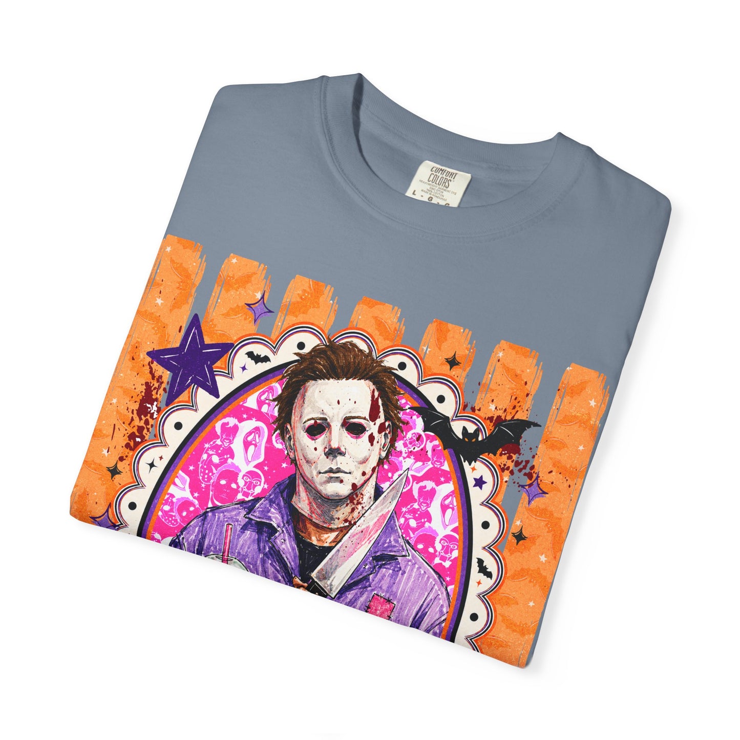 Horror Portrait T-Shirt — Retro Masked Killer Graphic Tee