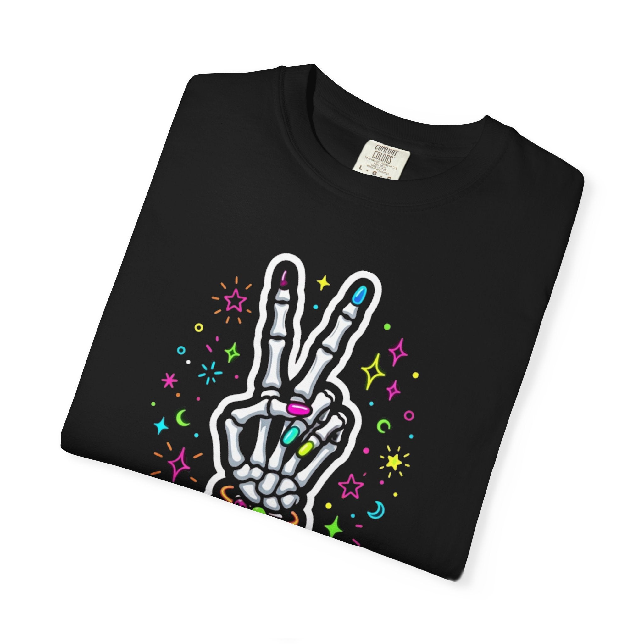 Skeleton Peace Sign T-Shirt — "I’m Not Perfect But At Least I’m Not Fake Like You" Graphic Tee