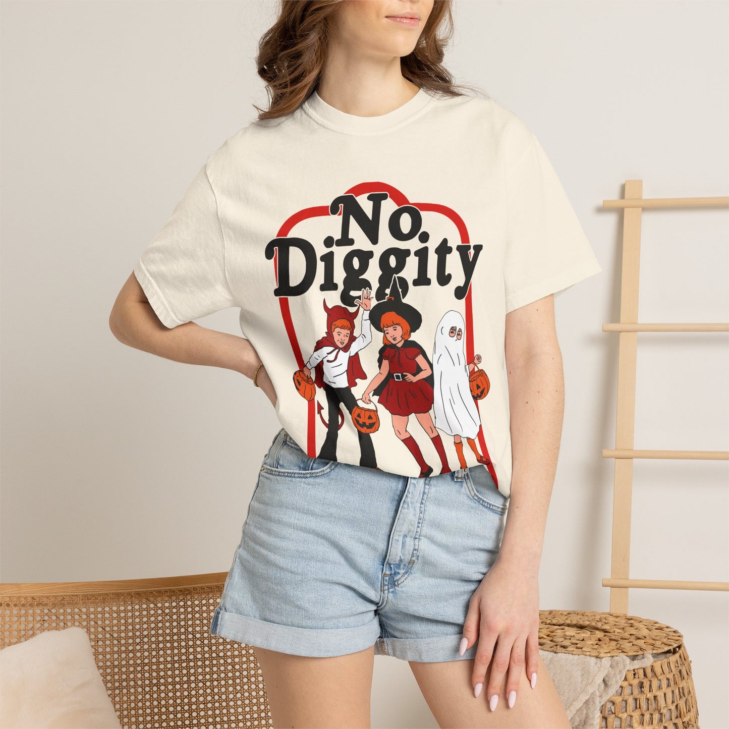 No Diggity Halloween T-Shirt — Retro Kids Trick-or-Treat Graphic Tee