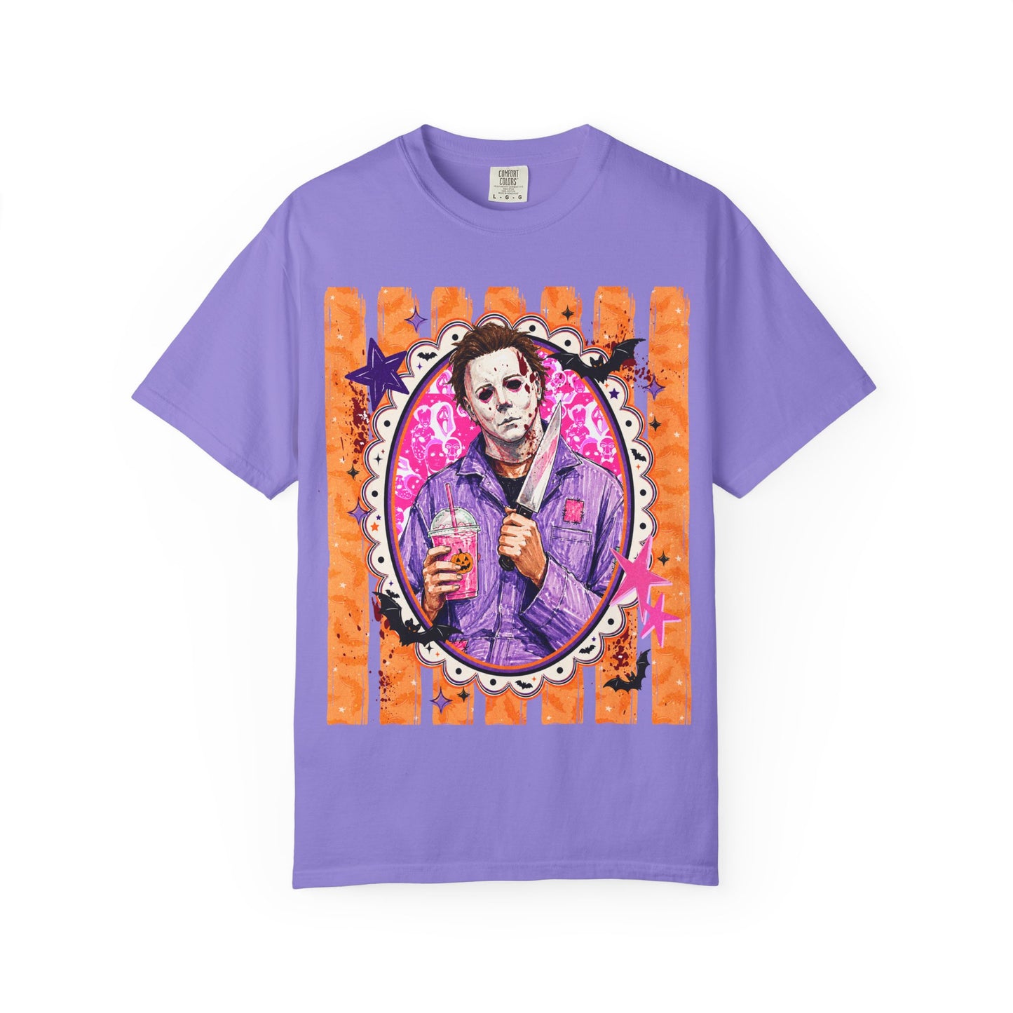 Horror Portrait T-Shirt — Retro Masked Killer Graphic Tee