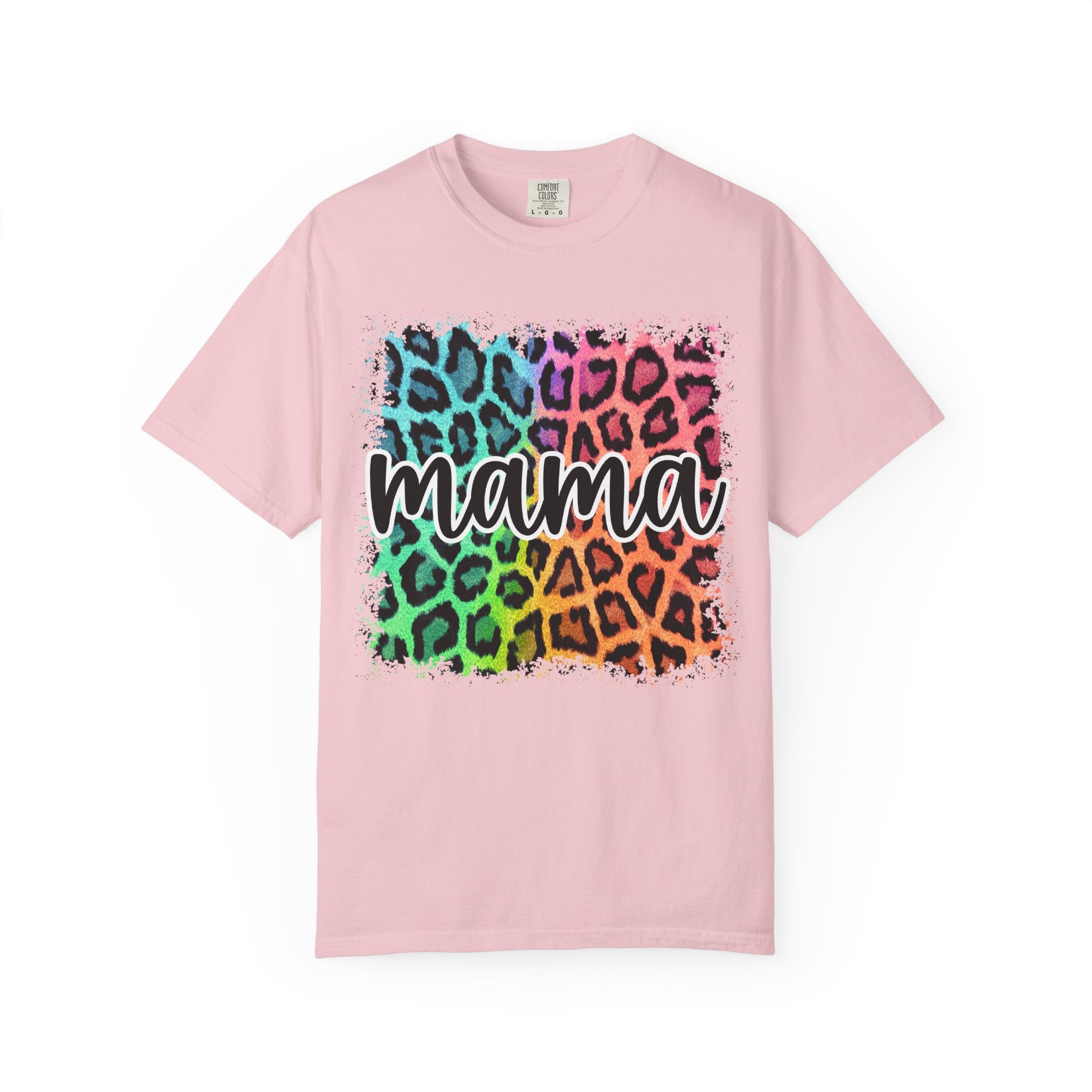 Mama Rainbow Leopard Graphic Tee