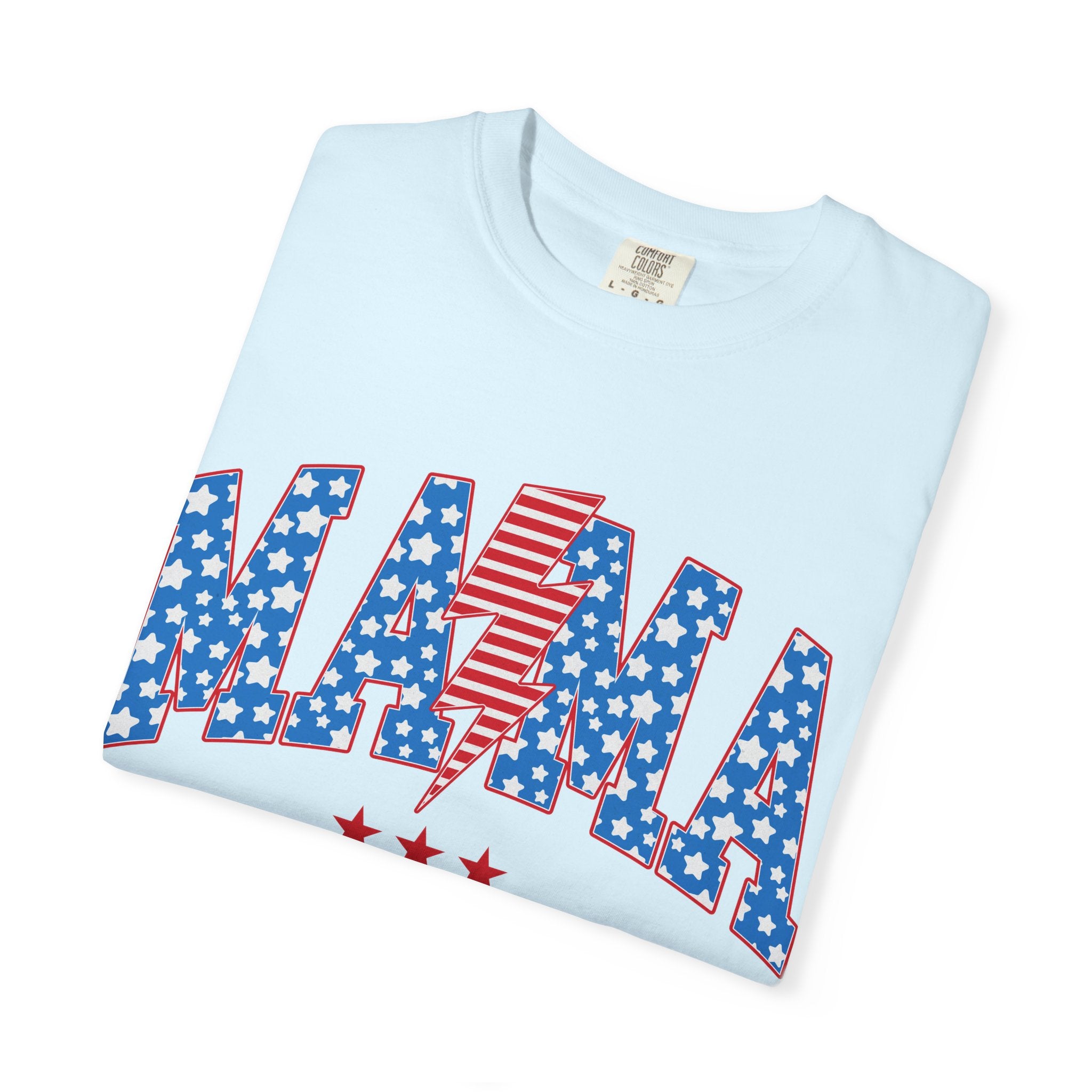 USA 'MAMA' Lightning Bolt T-Shirt — Patriotic Mother's Day Tee