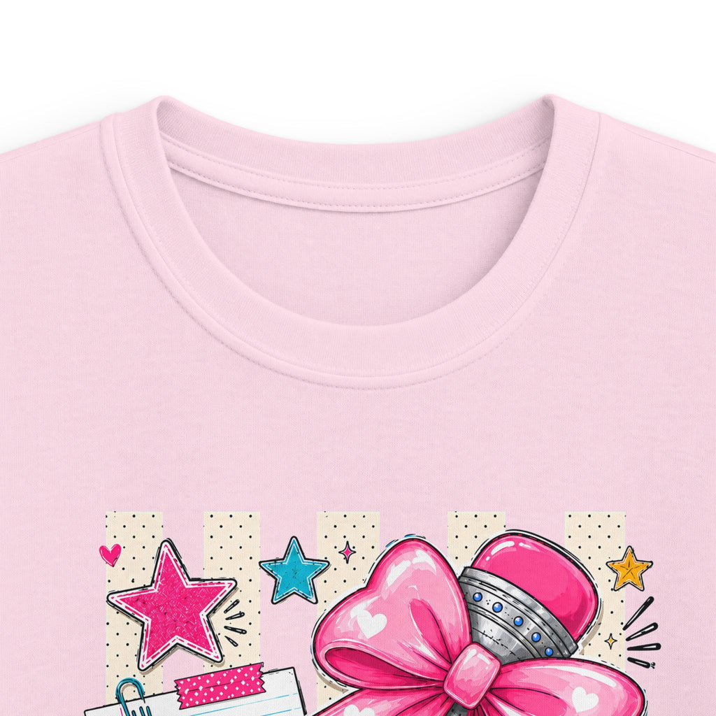 Kindergarten Kids T-Shirt — Cute Pink Bow Back-to-School Tee