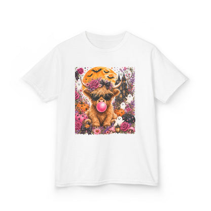 Kids Highland Cow Bubblegum Tee