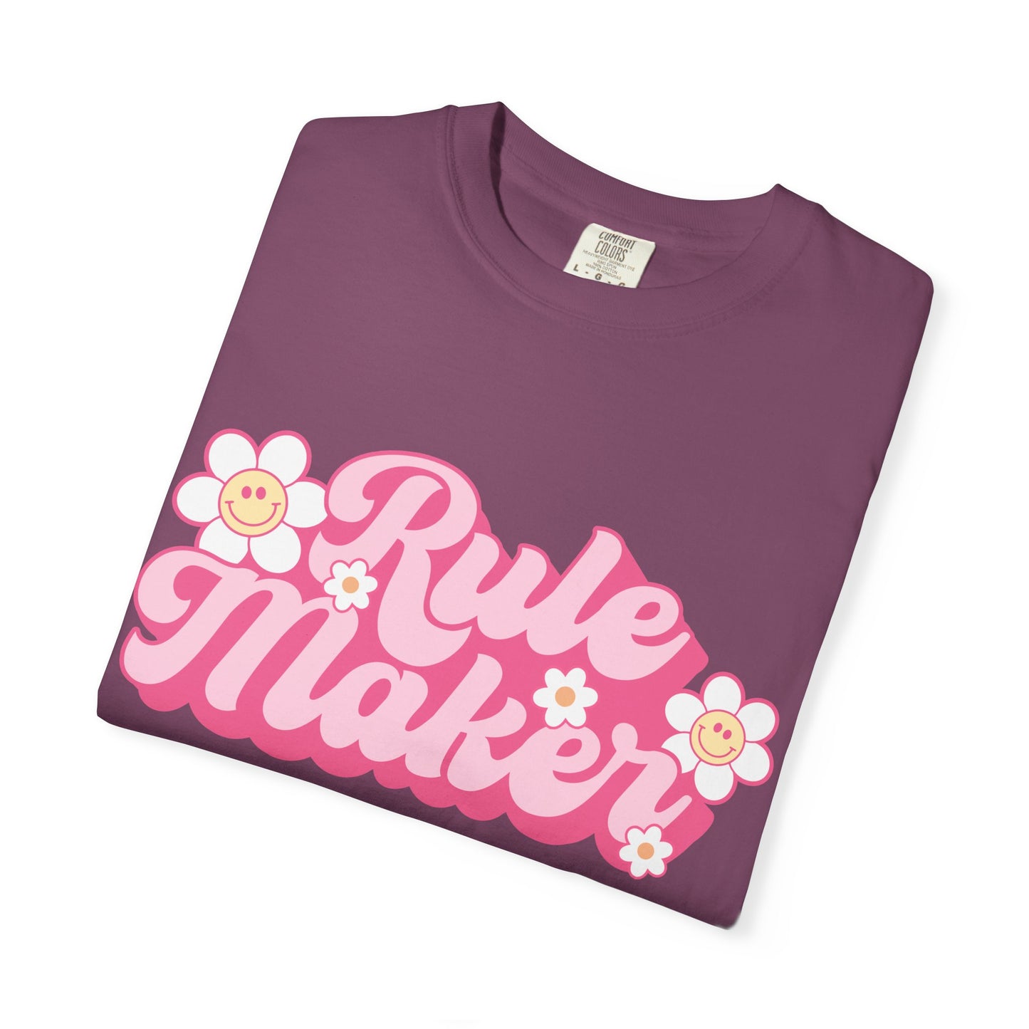 Rule Maker T-Shirt — Retro Floral Pink Graphic Tee