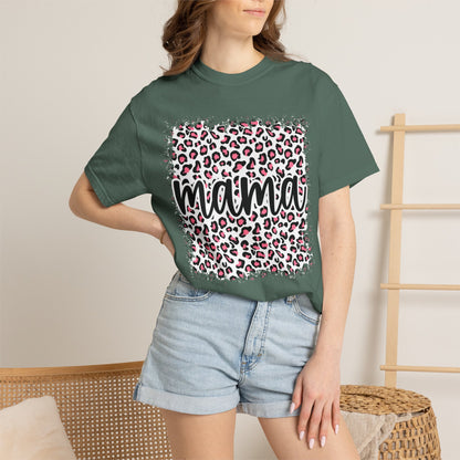 Pink Cheetah Mama Graphic T-Shirt