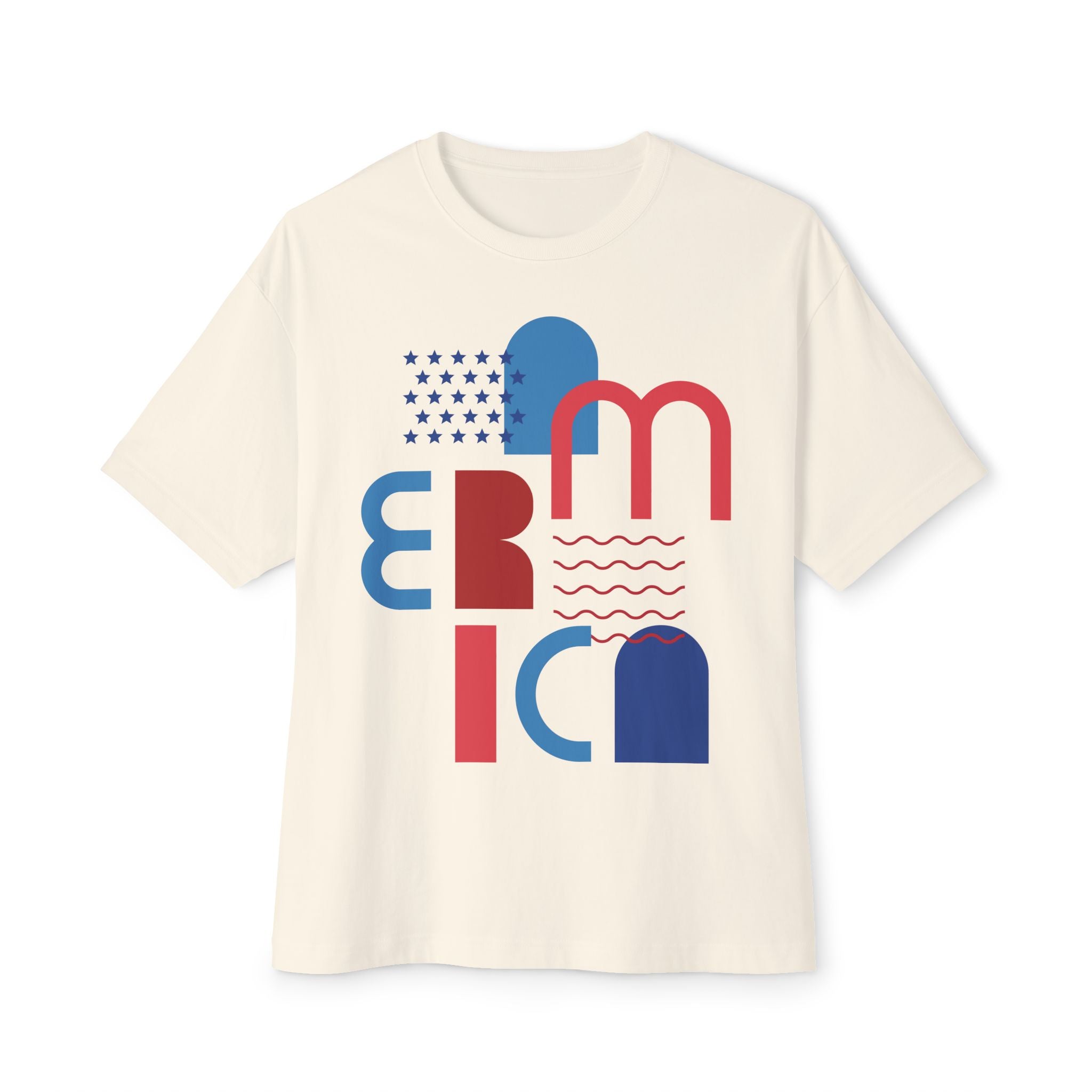 Puerto Rico Graphic Tee - Modern Red & Blue Typographic Design