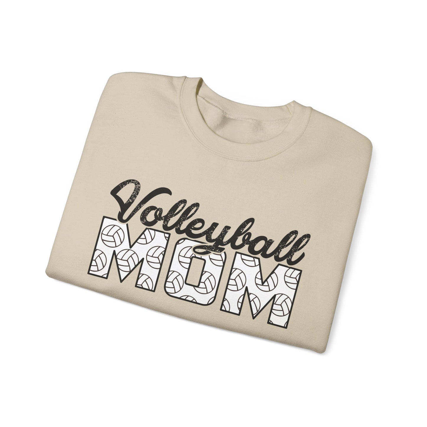 Volleyball Mom Crewneck Sweatshirt – Script & Pattern Sports Mom Pullover