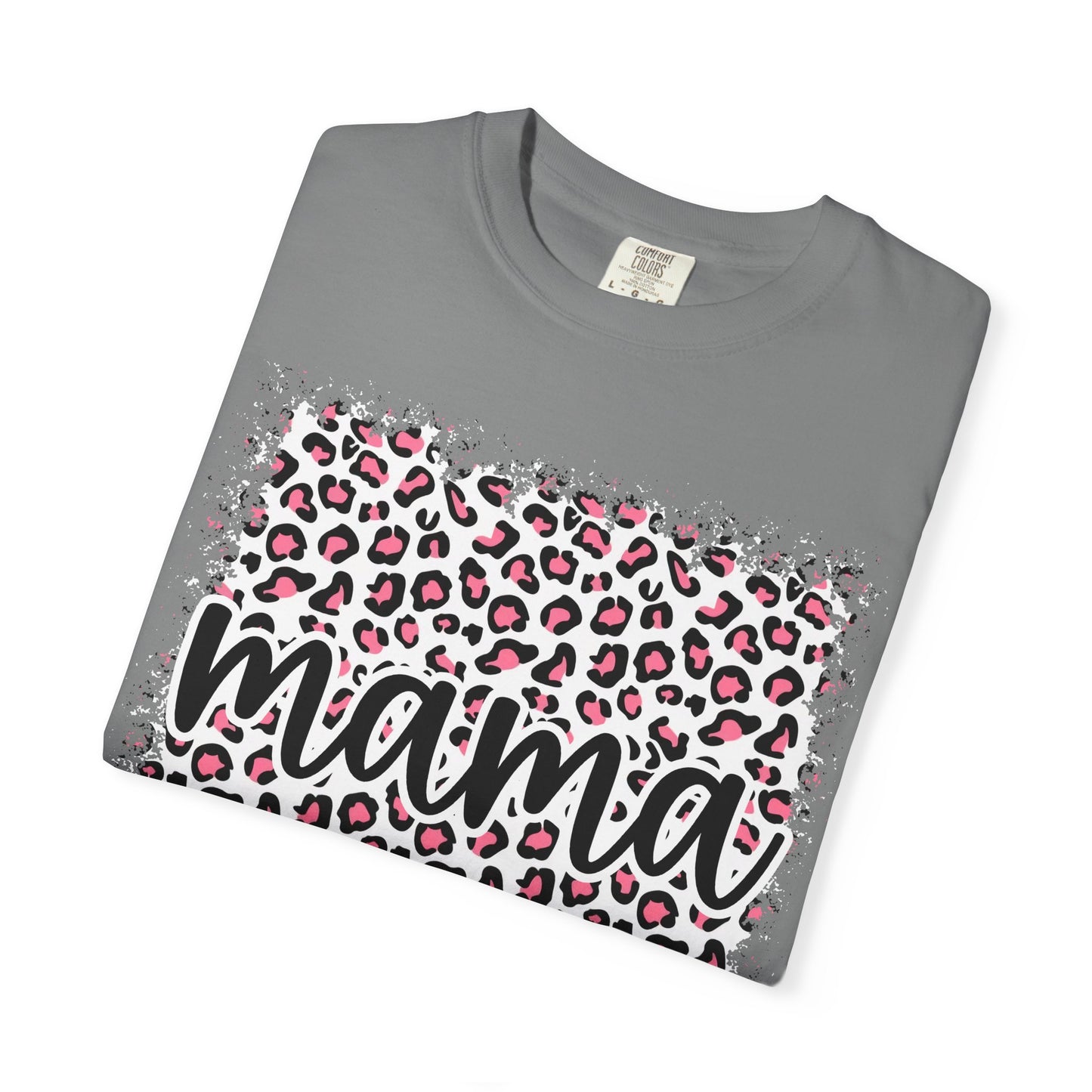 Mama Leopard Print T-Shirt – Floral Pink Cheetah Graphic Tee for Moms