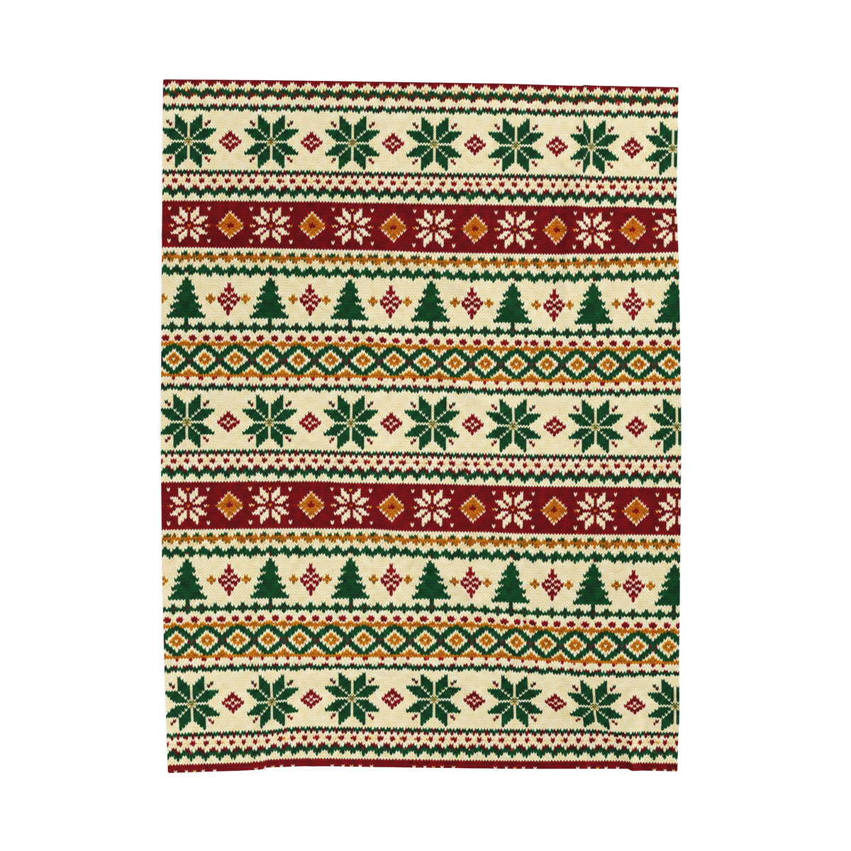 Nordic Christmas Pattern Velveteen Plush Blanket