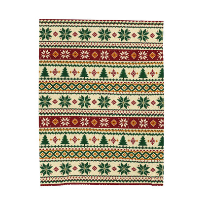 Nordic Christmas Pattern Velveteen Plush Blanket