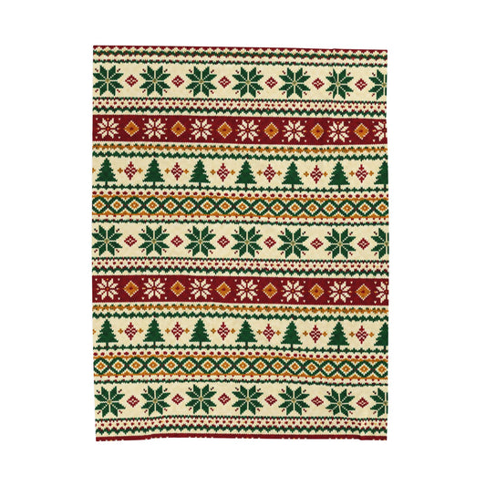 Nordic Christmas Pattern Velveteen Plush Blanket