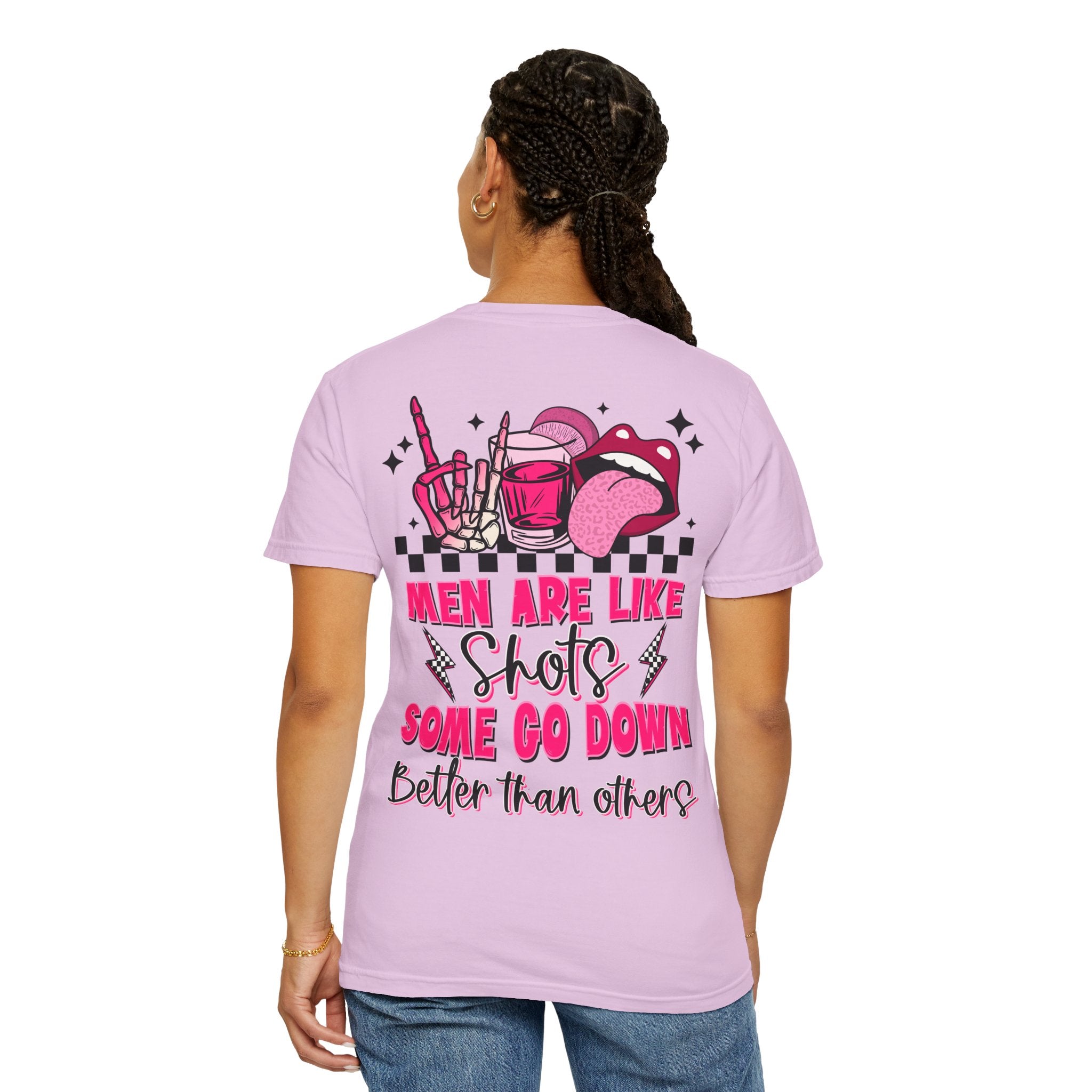 Men Are Like Shots T‑Shirt — "Some Go Down Better Than Others" Graphic Tee