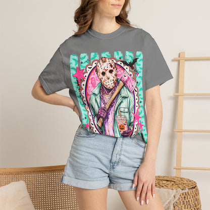 Hockey Mask Horror Graphic T-Shirt