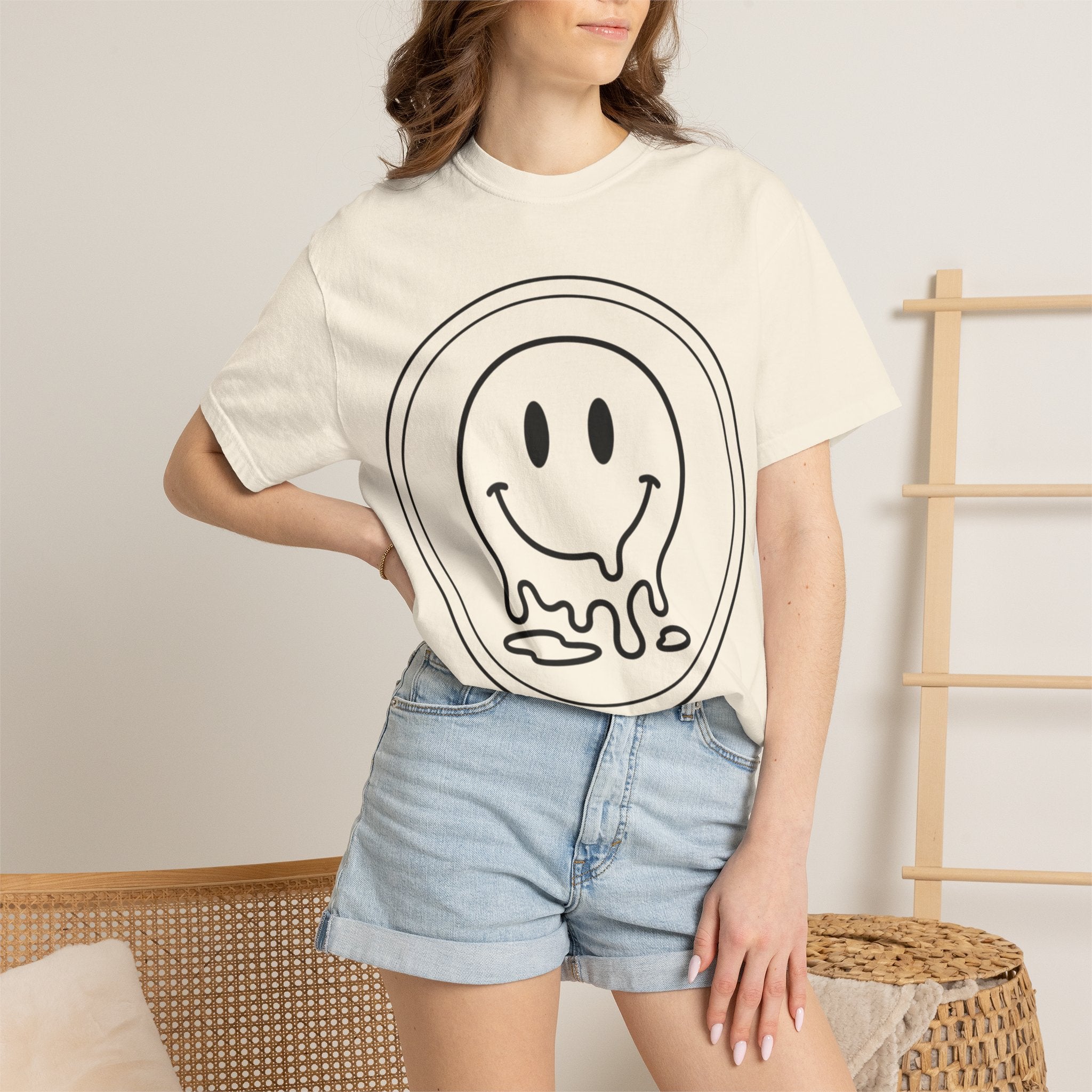 Smiley Melt T-Shirt — Dripping Smiley Graphic Tee