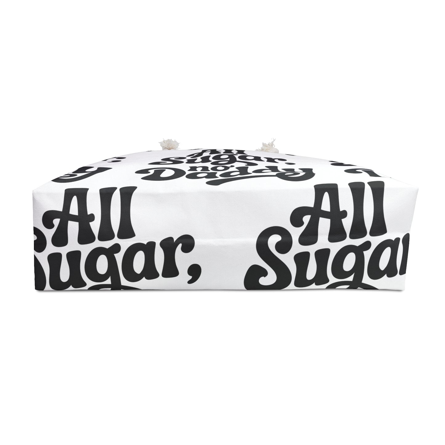 Weekender Bag — "All Sugar, No Daddy" Retro Script Travel Tote