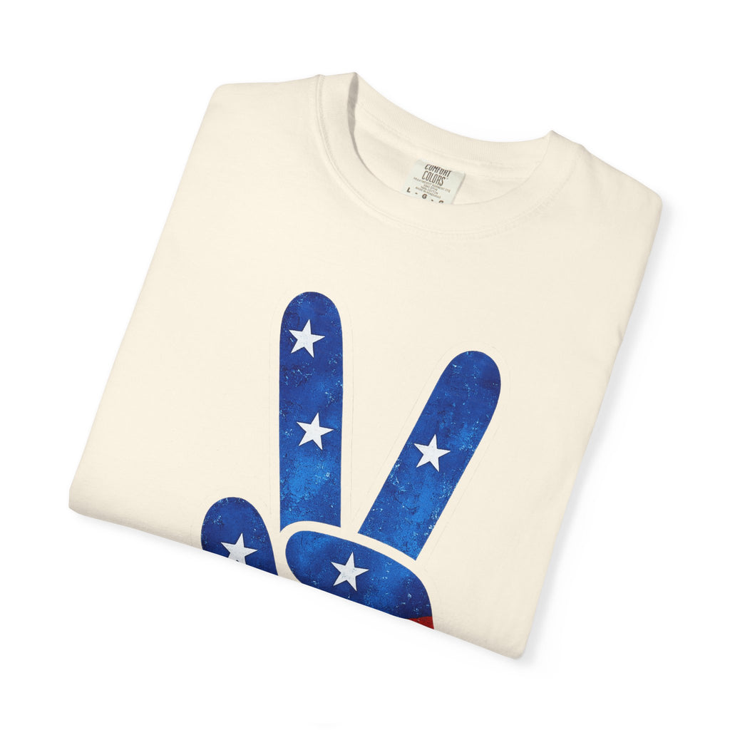 Peace Sign USA Flag T-Shirt – Patriotic Peace Graphic Tee
