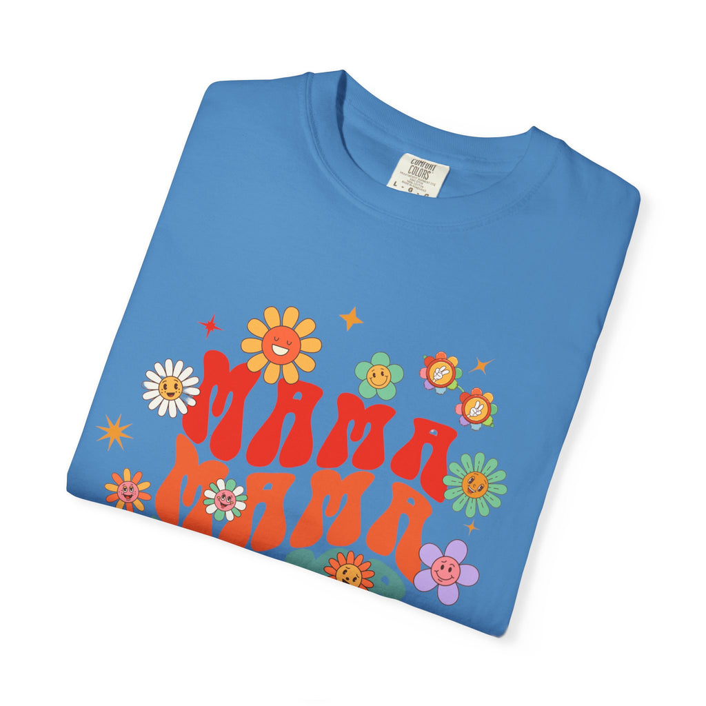 Mama Vibes Floral Retro T-Shirt — Vintage 70s Style Mother’s Day Tee